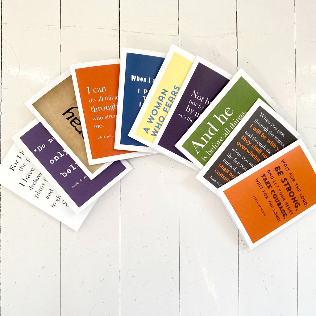 Full Size (5"x 4.5") Faith-Filled Scripture Card Set of 12 (7039)