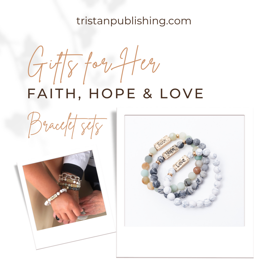 Have A Little Faith Stacked Bead Bracelet Set - FAITH, HOPE & LOVE (7051)
